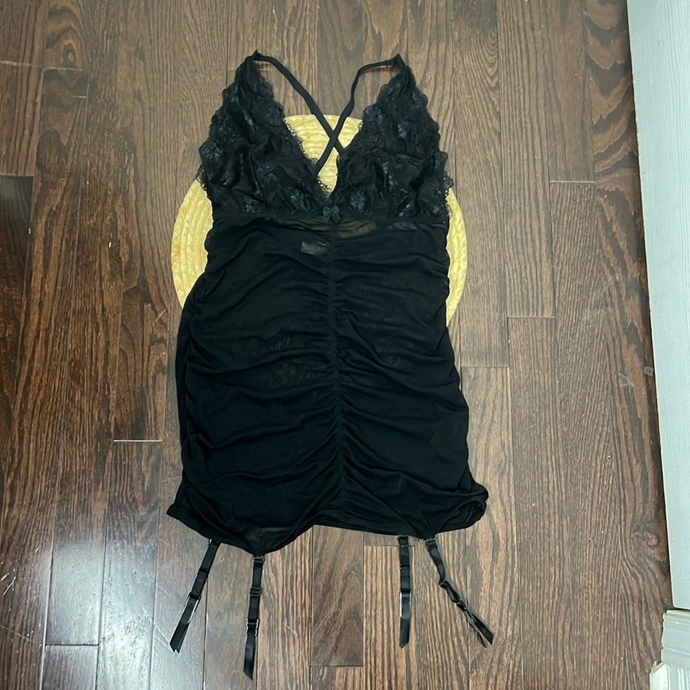 La Vien En Rose Y2K Mesh See Through Lingerie Size Medium